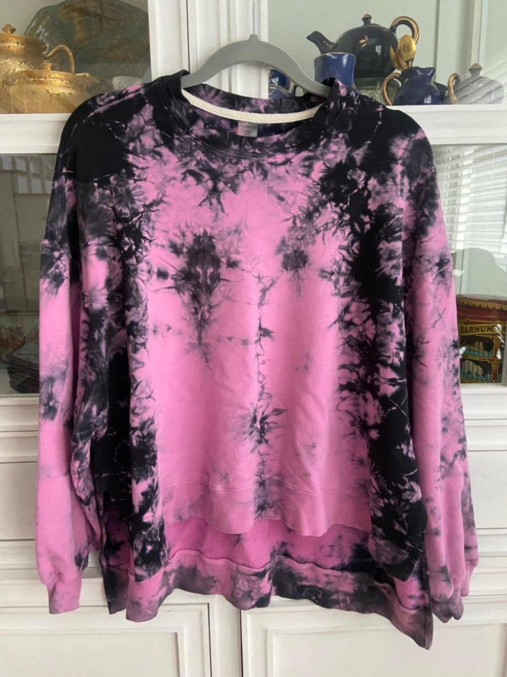 Electric & Rose Pink and Black Tie-Dye Sweatshirt
